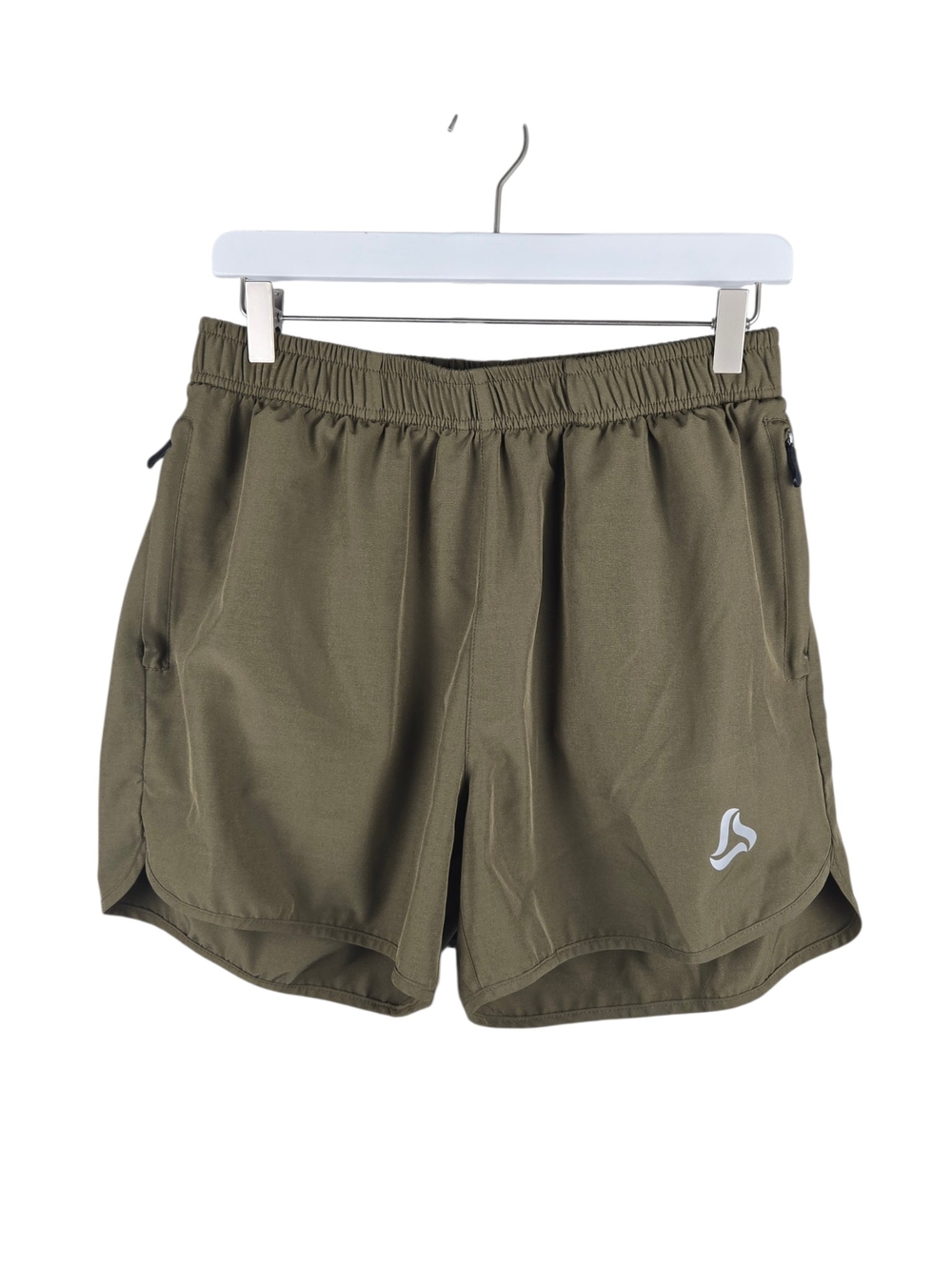 Silkworld Athletic Running Shorts Olive Green Size Medium